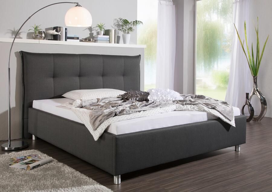 Maintal Gestoffeerd bed Portneuf Zijkanten van het bed zelf te monteren zonder bedkist - Foto 4