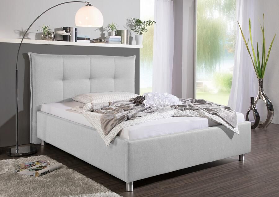 Maintal Gestoffeerd bed Portneuf Zijkanten van het bed zelf te monteren zonder bedkist - Foto 4