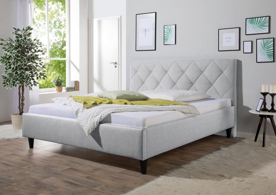 Maintal Gestoffeerd bed Rexburg Zijkanten van het bed zelf te monteren zonder bedkist - Foto 4