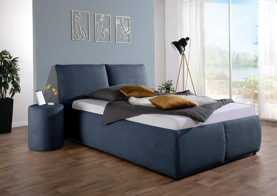 Maintal Gestoffeerd bed Wiesenbach met cord-stof optioneel in hardheidsgraad h2 h3 of h4 - Foto 7