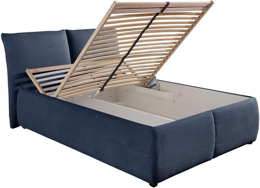 Maintal Gestoffeerd bed Wiesenbach met cord-stof optioneel in hardheidsgraad h2 h3 of h4