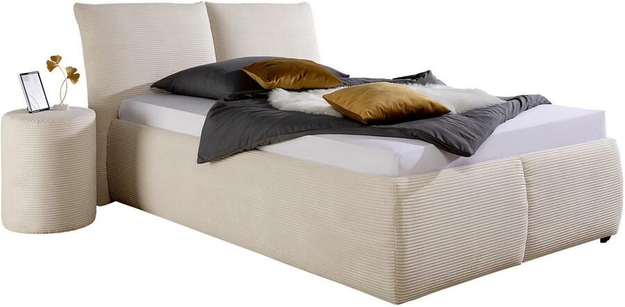 Maintal Gestoffeerd bed Wiesenbach met cord-stof optioneel in hardheidsgraad h2 h3 of h4 - Foto 6