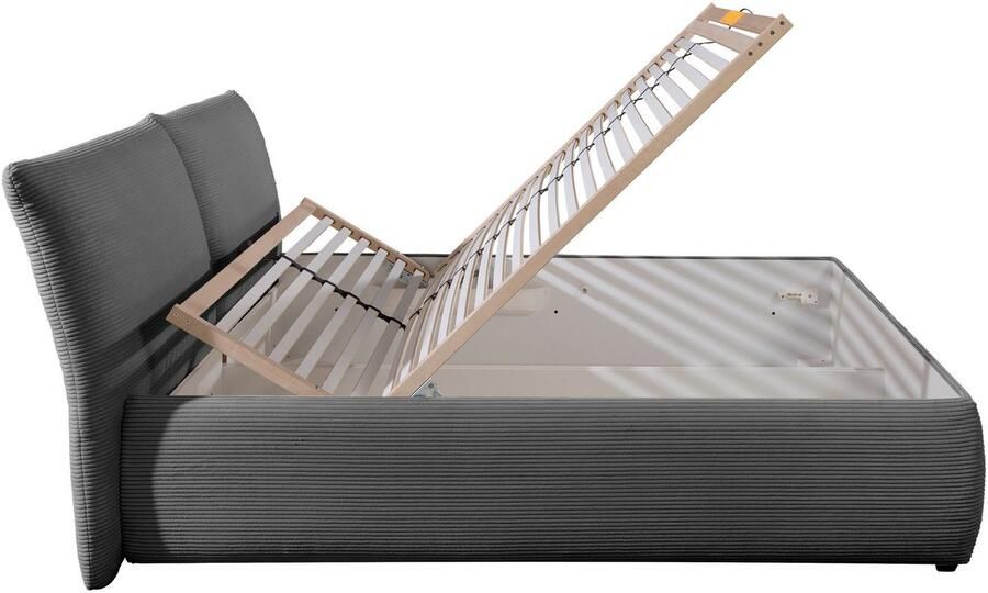 Maintal Gestoffeerd bed Wiesenbach met cord-stof optioneel in hardheidsgraad h2 h3 of h4 - Foto 4