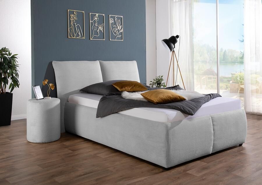 Maintal Gestoffeerd bed Wiesenbach met cord-stof optioneel in hardheidsgraad h2 h3 of h4 - Foto 7