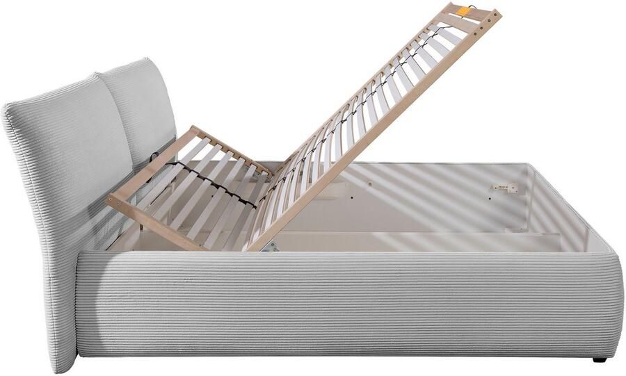 Maintal Gestoffeerd bed Wiesenbach met cord-stof optioneel in hardheidsgraad h2 h3 of h4 - Foto 4