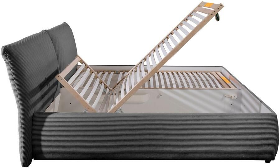 Maintal Gestoffeerd bed Wiesenbach met cord-stof optioneel in hardheidsgraad h2 h3 of h4 - Foto 4