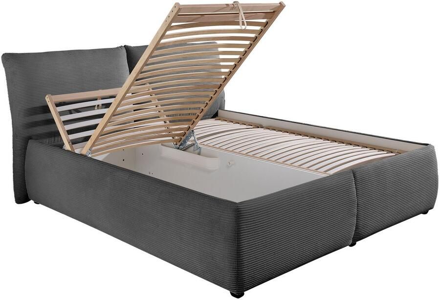 Maintal Gestoffeerd bed Wiesenbach met cord-stof optioneel in hardheidsgraad h2 h3 of h4 - Foto 2