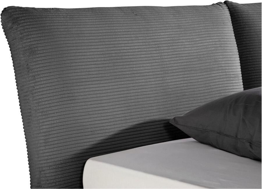 Maintal Gestoffeerd bed Wiesenbach met cord-stof optioneel in hardheidsgraad h2 h3 of h4