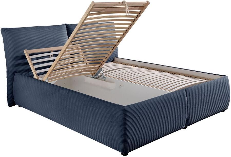 Maintal Gestoffeerd bed Wiesenbach met cord-stof optioneel in hardheidsgraad h2 h3 of h4 - Foto 3