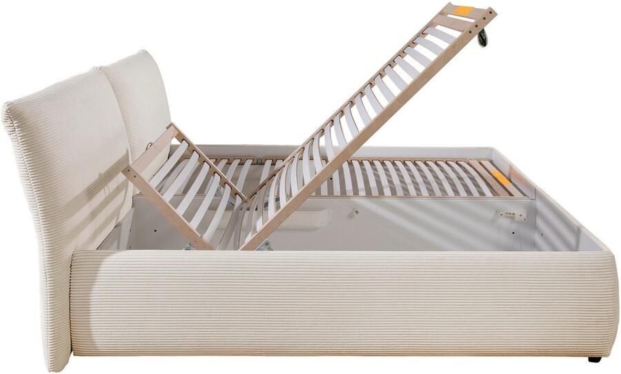 Maintal Gestoffeerd bed Wiesenbach met cord-stof optioneel in hardheidsgraad h2 h3 of h4 - Foto 5