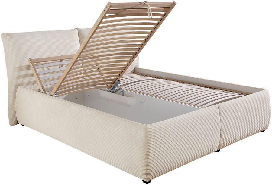 Maintal Gestoffeerd bed Wiesenbach met cord-stof optioneel in hardheidsgraad h2 h3 of h4 - Foto 3