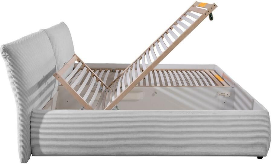 Maintal Gestoffeerd bed Wiesenbach met cord-stof optioneel in hardheidsgraad h2 h3 of h4 - Foto 5