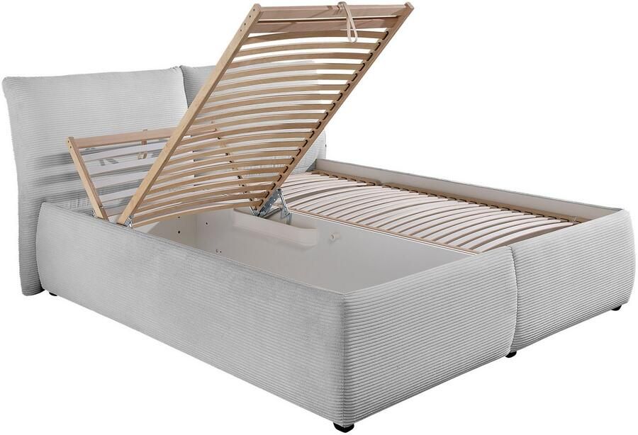 Maintal Gestoffeerd bed Wiesenbach met cord-stof optioneel in hardheidsgraad h2 h3 of h4 - Foto 3