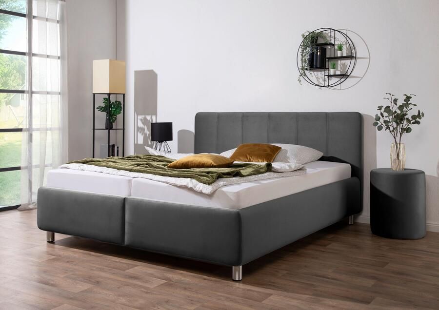 Maintal Gestoffeerd bed Wiesenblick verkrijgbaar in fluweel en structuur - Foto 8