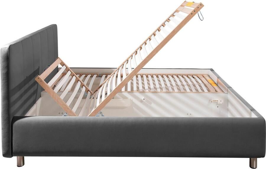 Maintal Gestoffeerd bed Wiesenblick verkrijgbaar in fluweel en structuur - Foto 6