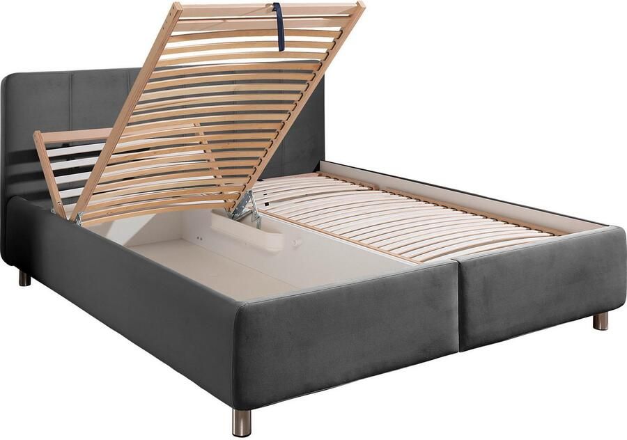 Maintal Gestoffeerd bed Wiesenblick verkrijgbaar in fluweel en structuur - Foto 3