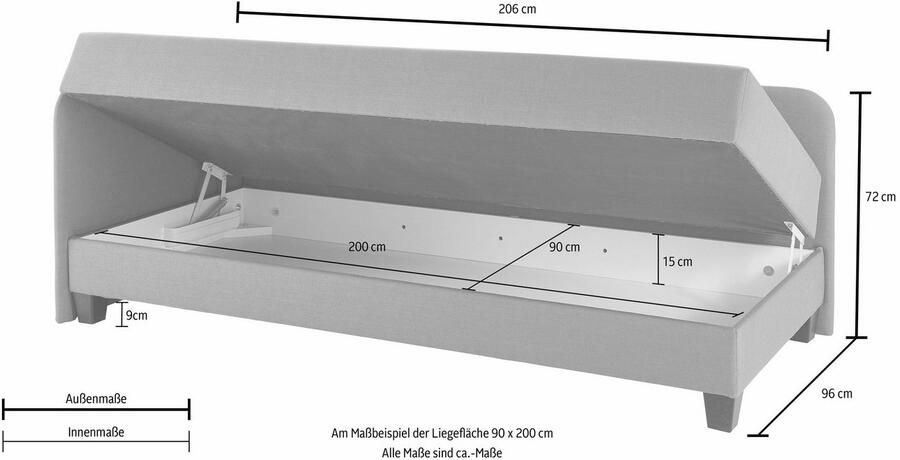 Maintal Logeerbed met ombouw en bedkist - Foto 7