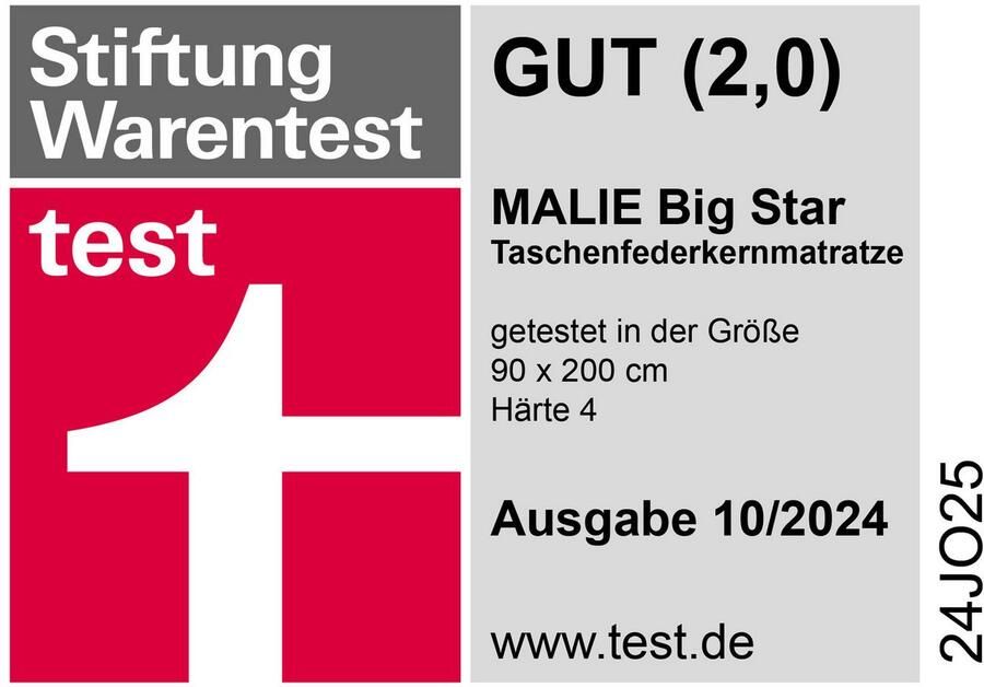 Malie Pocketveringsmatras Big Star 5 Zones Matras 90x200 cm 140x200 cm & andere maten hoogte 22 cm - Foto 3