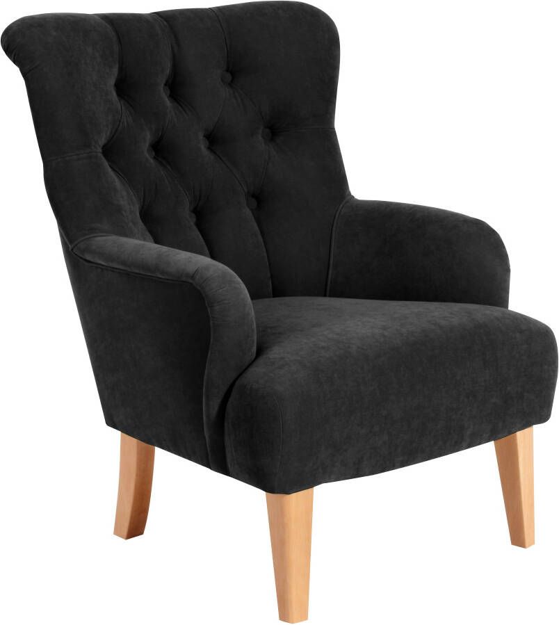 Max Winzer Chesterfield-fauteuil Bradley met elegante knoopstiksels - Foto 4