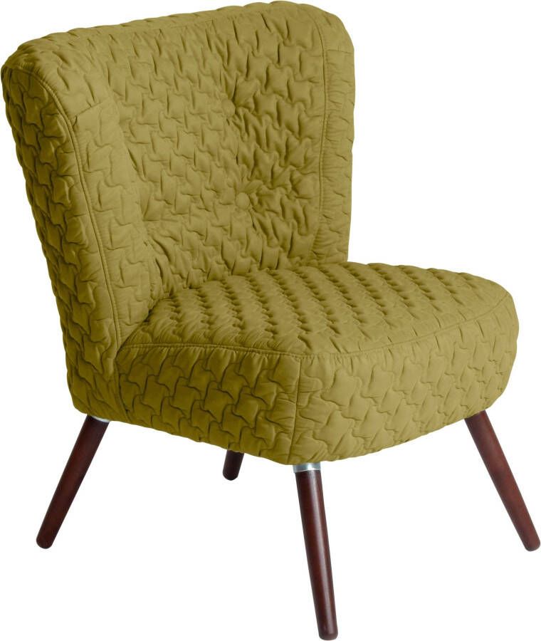 Max Winzer Fauteuil NIKKI in retro-look met doorgestikte overtrekstof