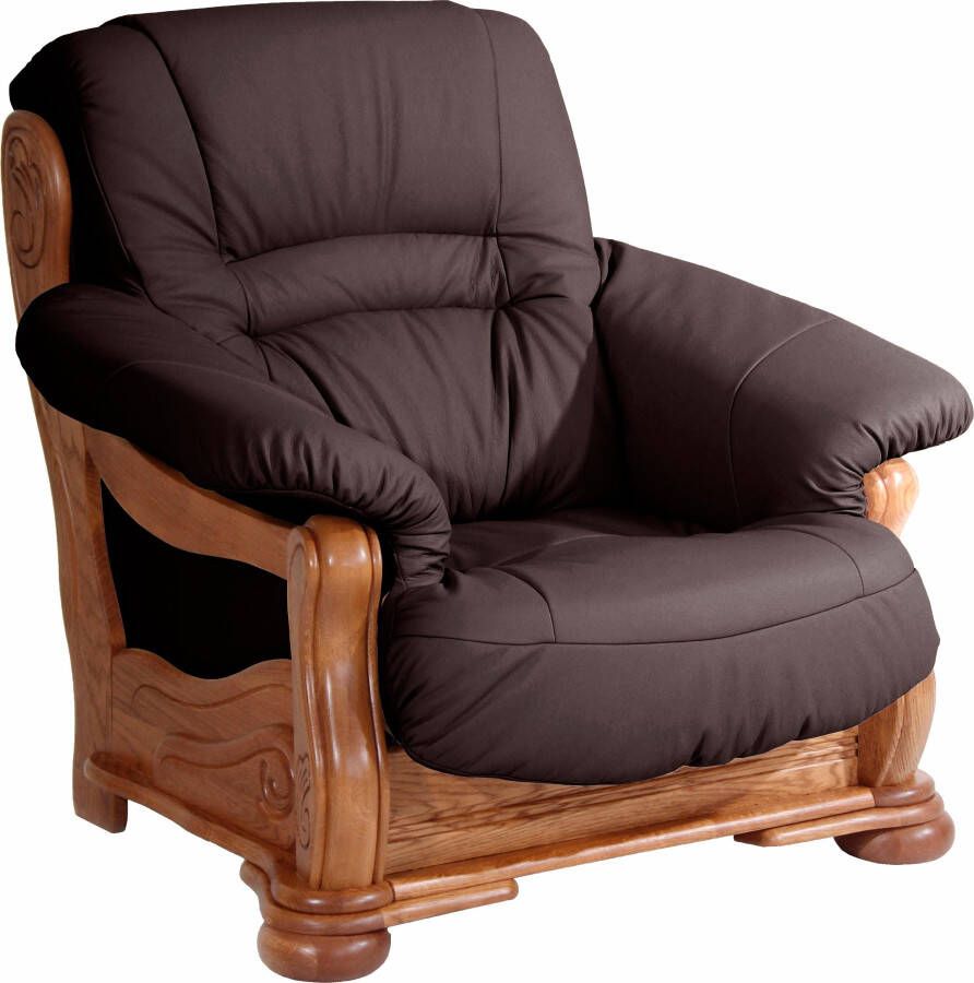 Max Winzer Fauteuil Texas Loungesessel met een decoratief houten frame (set) - Foto 9