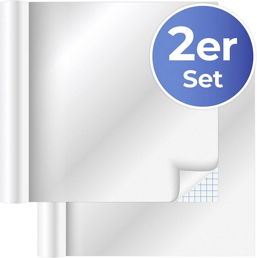 Maximex Decoratiefolie Spiegel-effect folie 150x58 cm op maat snijden zelfklevend voor muur deur of kast (set 2 stuks) - Foto 6