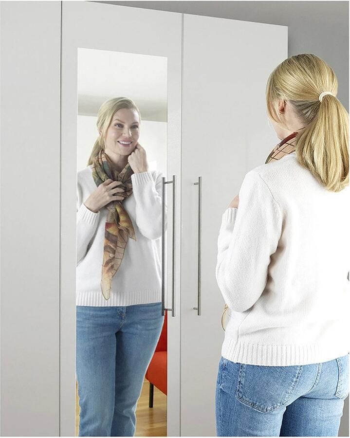 Maximex Decoratiefolie Spiegel-effect folie 150x58 cm op maat snijden zelfklevend voor muur deur of kast (set 2 stuks) - Foto 3