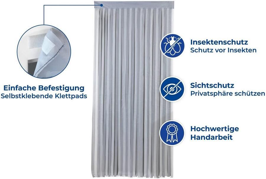 Maximex Deurgordijn Insectenbescherming Grijs wit op maat te snijden (1 stuk) - Foto 4