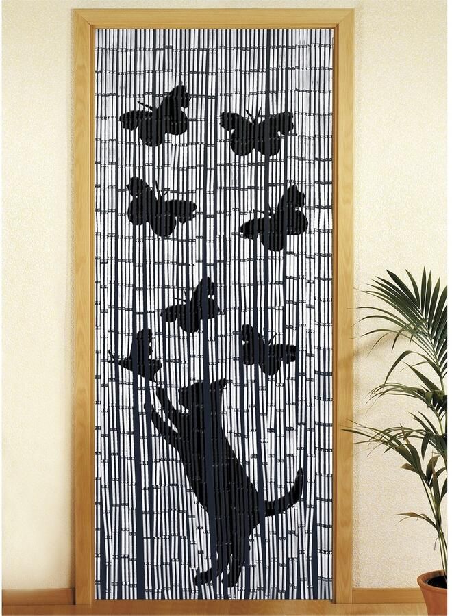 Maximex Deurgordijn Kat & vlinder Insecten- en zichtbescherming van bamboe voor balkon of terras (1 stuk)