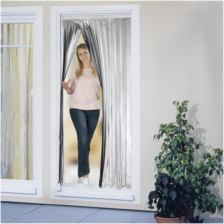 Maximex Deurgordijn Thermo 2in1 reflecteert zonnestralen hittebescherming insecten- en privacybescherming (1 stuk) - Foto 3