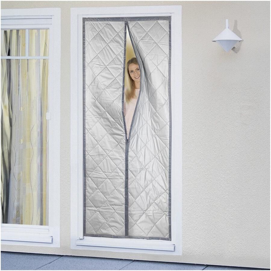 Maximex Deurgordijn Warmtebescherming 2in1 80x200 cm thermo-gordijn reflecterende buitenkant ondoorzichtig (1 stuk) - Foto 2