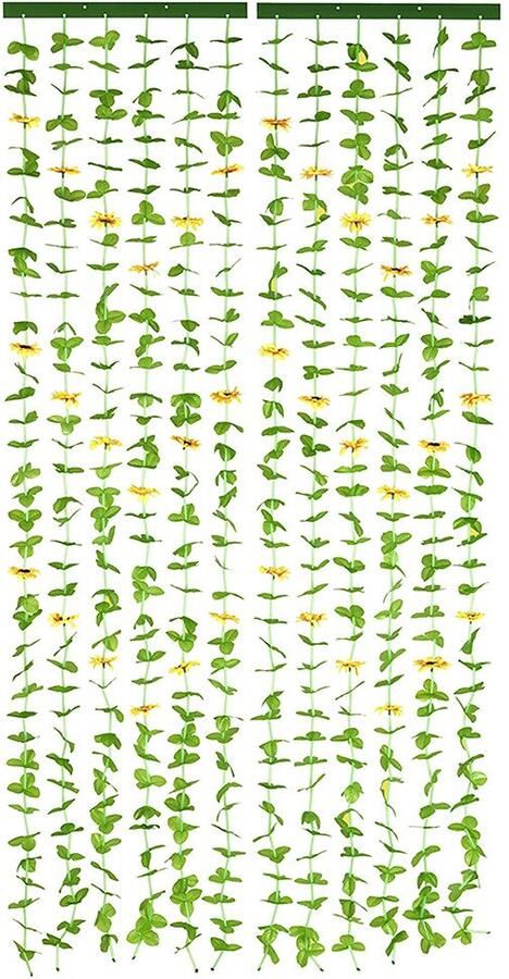 Maximex Deurgordijn Zonnebloemen Bladeren gordijn voor balkon en terras insecten- en privacybescherming (1 stuk) - Foto 6