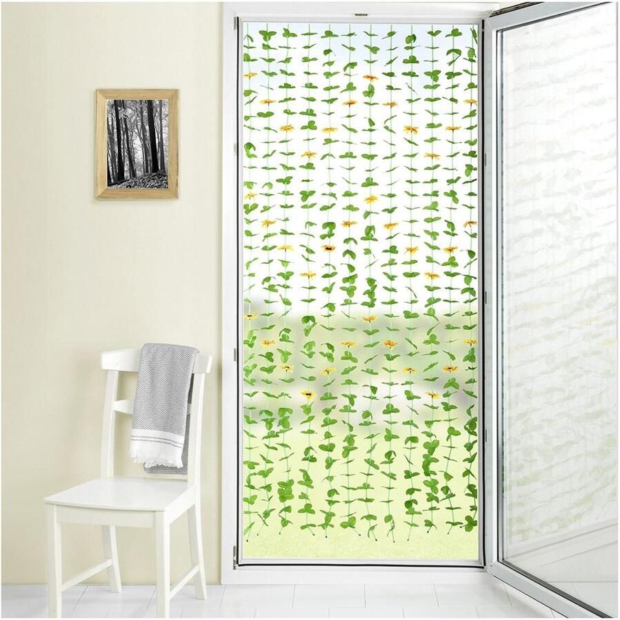 Maximex Deurgordijn Zonnebloemen Bladeren gordijn voor balkon en terras insecten- en privacybescherming (1 stuk) - Foto 2