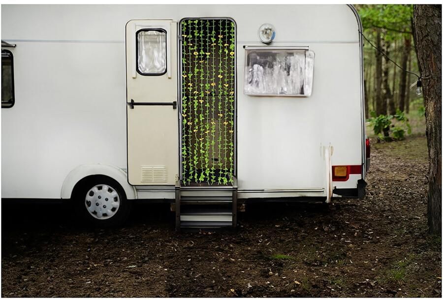 Maximex Deurgordijn Zonnebloemen Bladeren gordijn voor balkon en terras insecten- en privacybescherming (1 stuk) - Foto 5
