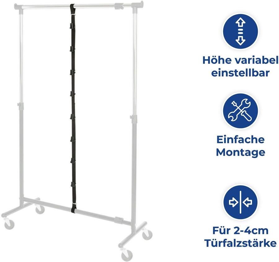 Maximex Deurrekje Tasgarderobe voor 8 tassen om op te hangen aan deuren met deurbreedtes van 2 4 cm (set 2 stuks)