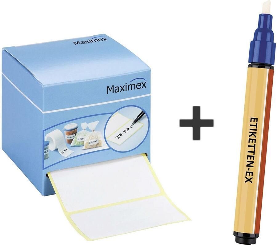 Maximex Etikettenrol Etiketten-ex en zelfklevende etiketten zelfklevend voor labelen met etiketverwijder pennen (set 4 stuks) - Foto 7