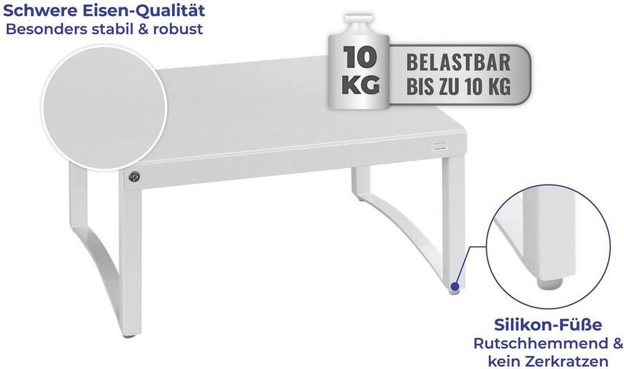 Wenko Legplank voor keukenkastje op pootjes metalen inzet voor eenvoudig opbergen in breedte verstelbaar 30-54 x 25 x 15 cm - Foto 7