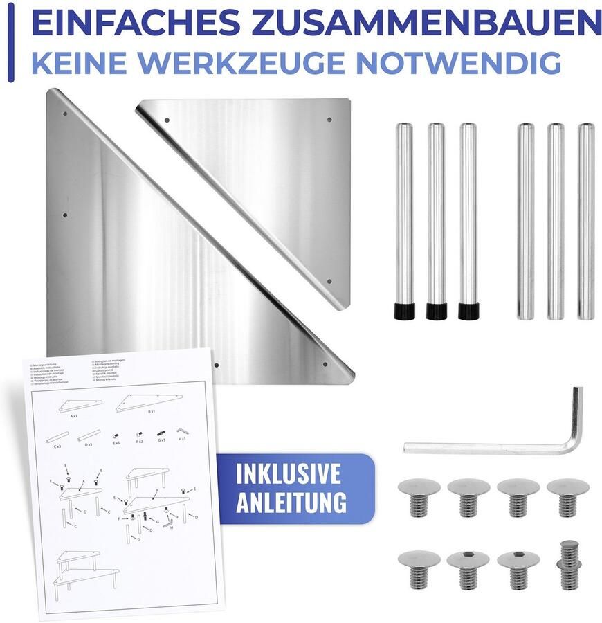 Maximex Keukenrek Massivo Duo Hoekrek voor de keuken 2 planken meer ruimte op het werkblad - Foto 4