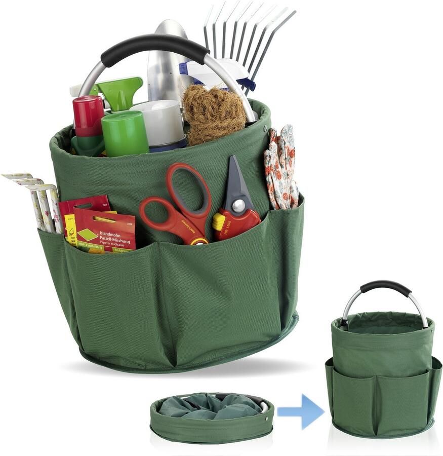 Maximex Organizer Universal-Reinigungs-Caddy Multifunctioneel mand met 6 buitenzakken ideaal voor huishouden tuin & kamperen - Foto 6