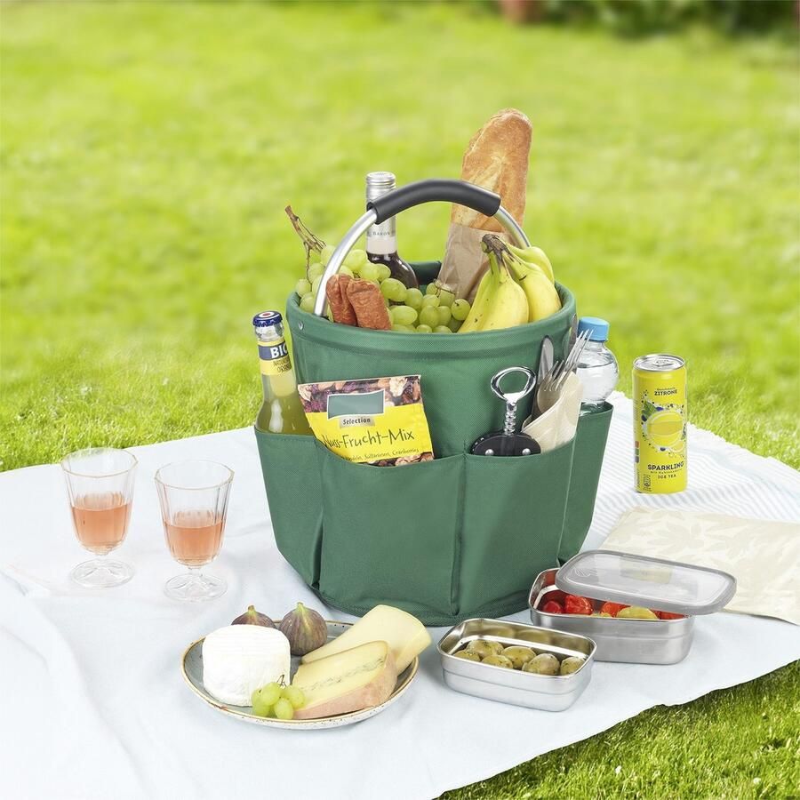 Maximex Organizer Universal-Reinigungs-Caddy Multifunctioneel mand met 6 buitenzakken ideaal voor huishouden tuin & kamperen - Foto 3