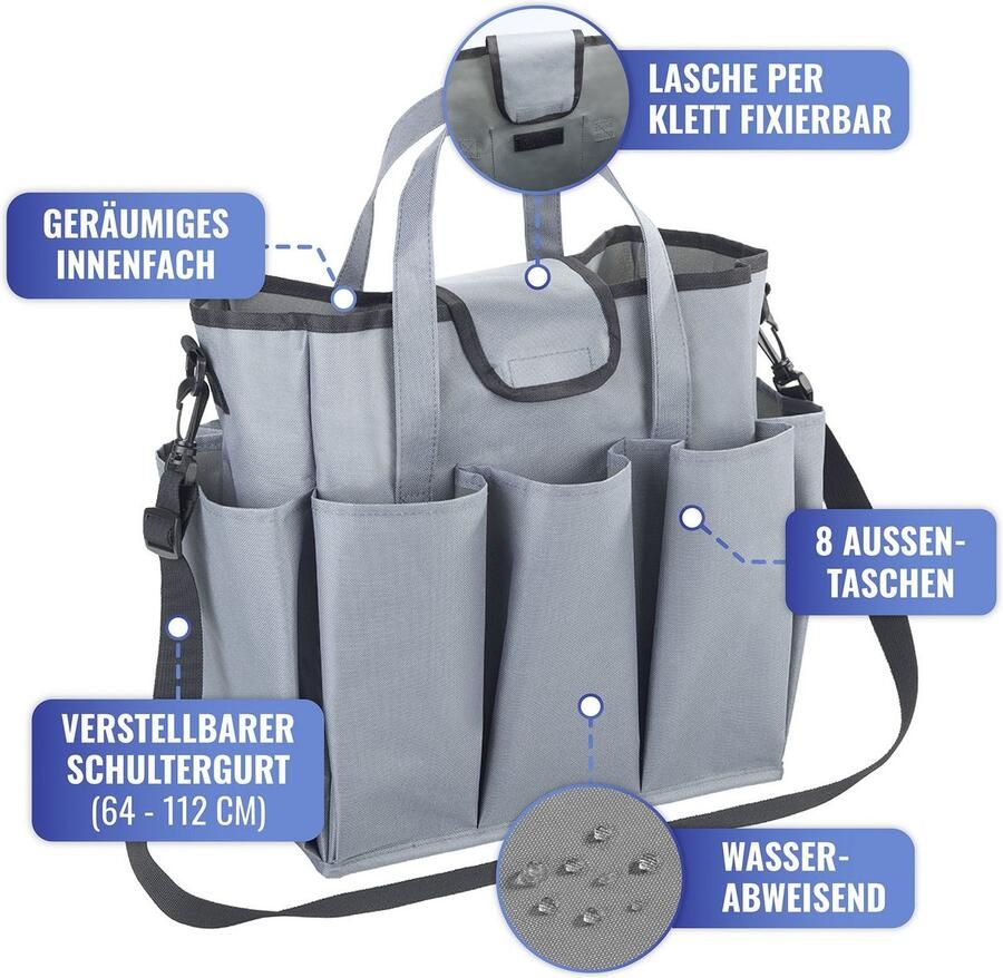 Maximex Organizer Universele caddy 8 zakken vouwbare draagtas voor thuis en onderweg 15 liter - Foto 7
