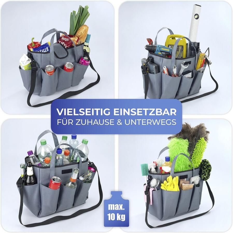 Maximex Organizer Universele caddy 8 zakken vouwbare draagtas voor thuis en onderweg 15 liter - Foto 6