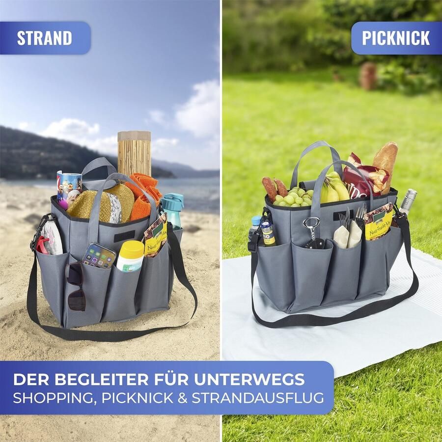 Maximex Organizer Universele caddy 8 zakken vouwbare draagtas voor thuis en onderweg 15 liter - Foto 2