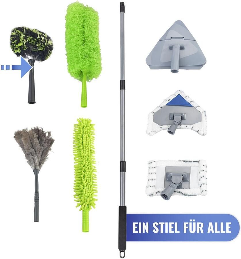 Maximex Plumeau 3in1 Hoek-stofborstel telescopische steel & knikgewricht droog- & natreiniging - Foto 7