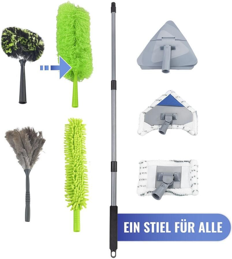 Maximex Plumeau Microvezel met telescopische steel en knikverbinding Stofwisser antistatische vezels reinigingshoek tot 90° - Foto 7