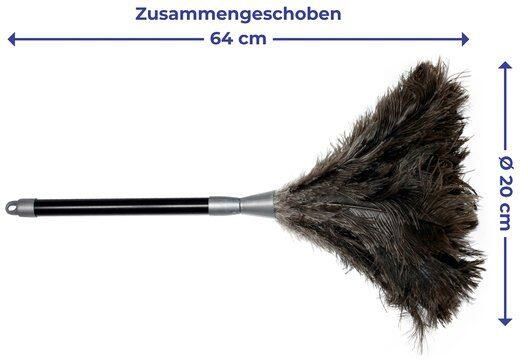 Maximex Plumeau Struisvogelveer Stof-Magneet Stofdoek met 100% echte struisvogelveren uittrekbare telescoopsteel (1 stuk) - Foto 10