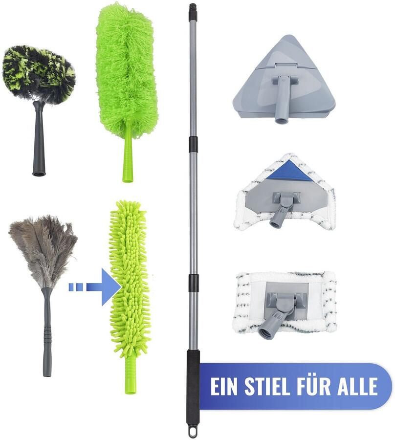 Maximex Plumeau Telescopisch stofzuigerzwaard met knikverbinding magnetisch aantrekkende stofwisser ultraflauw 2-zijdige hoes - Foto 8