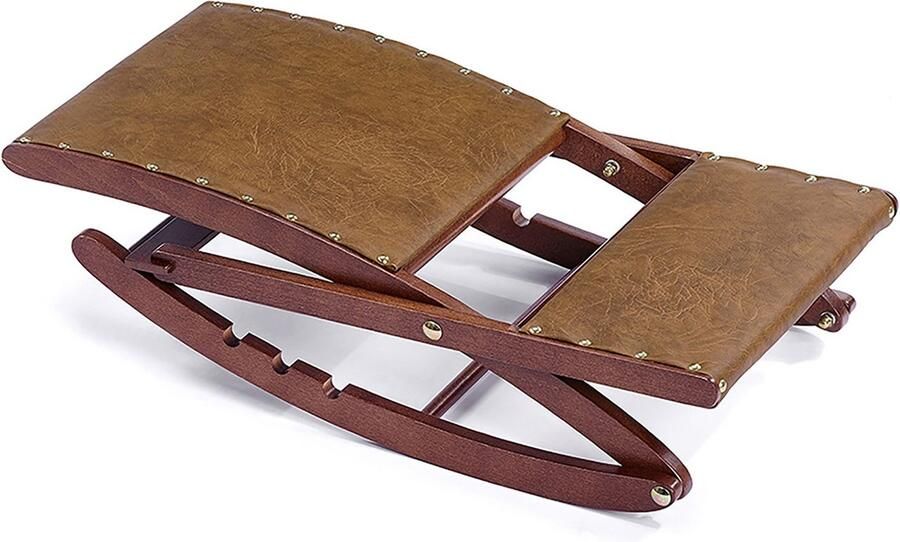 Maximex Voetenbankje Comfort Beinschaukel massief houten frame drievoudig verstelbaar opvouwbaar - Foto 6