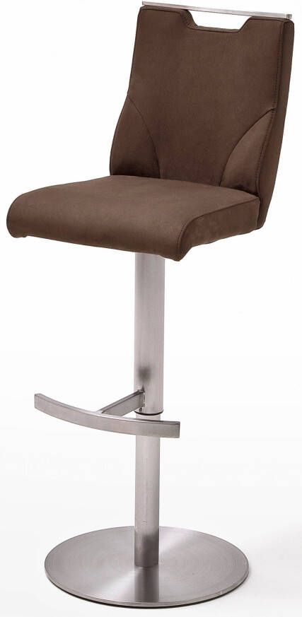 MCA furniture Bistrostoel GIULIA Barstoel Counterstoel Counterkruk Barstoel bistrokruk barstoel draaibaar zithoogte 53-78cm met rugleuning - Foto 1