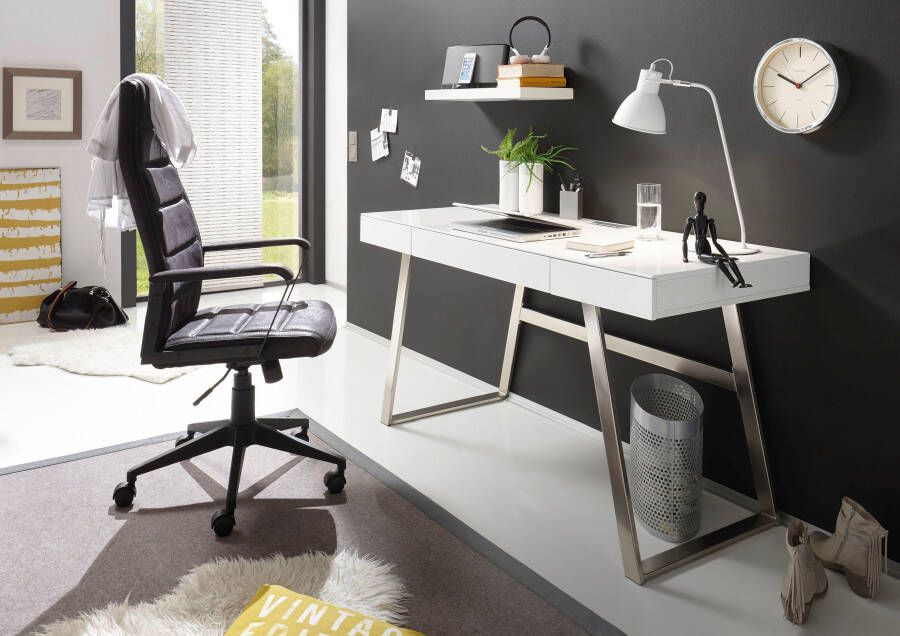 MCA furniture Bureau Aspen matwit laden met push-to-open breedte 140 cm - Foto 6